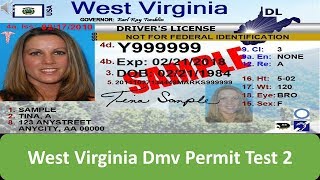 West Virginia DMV Permit Test 2 [upl. by Scottie]