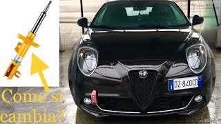 TUTORIAL sostituzione ammortizzatori anteriori Alfa Mito Fiat Grande PuntoPunto Evo [upl. by Breh]