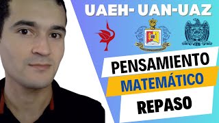 Examen de admisión UAEH  UAN  UAZ  Pensamiento matemático [upl. by Adnohsek]