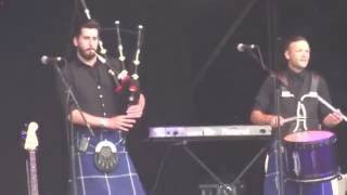 Bagpipers Doing Abba Rewind Festival Scotland 2016 [upl. by Nwahsek]