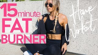 15min FAT BURNER WORKOUT  Full Body At Home HIIT Workout [upl. by Nilyac]