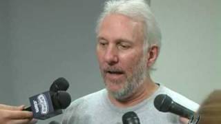 Spurs 2008 Draft  Spurs Head Coach Gregg Popovich [upl. by Esimorp238]