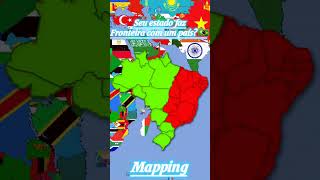 Seu estado faz fronteira com um país 🇧🇷 mapping brasill geografia estado pais [upl. by Nida949]