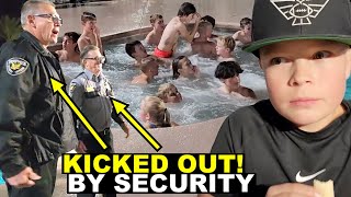 ENTIRE FOOTBALL TEAM KICKED OUT OF HOTEL POOL 🏈😱 USA INVITATIONAL DAY 1 [upl. by Lehplar]