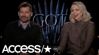 Nikolaj CosterWaldau amp Gwendoline Christie Prove Their GoT Connection Is The Real Deal  Access [upl. by Darwin]