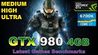 GTX 980 4GB  Core i7 6700K Latest Games Benchmarks 1080p [upl. by Arimay]