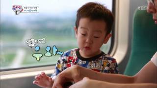 HIT 슈퍼맨이 돌아왔다  이휘재 쌍둥이 아들과 부산 여행 김밥 통째로 먹방20150628 [upl. by Ylimme312]