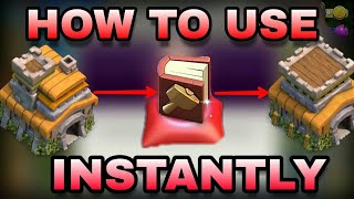 CLASH OF CLANS  how to use magical item  book of building  in clan game [upl. by Ahsal]