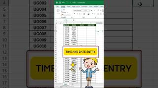 Data Entry Trick Pt5 Automatic Date and Time in Excel ytshorts exceltips exceltips [upl. by Tamberg]