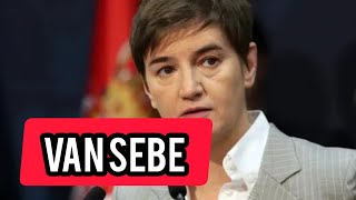 Ana Brnabic van sebe Dogodila se stravicna tragedija info [upl. by Haroldson]