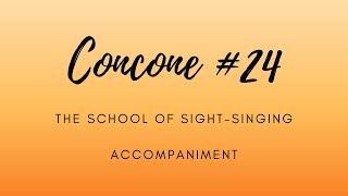 Concone 24 Accompaniment [upl. by Enelyk]