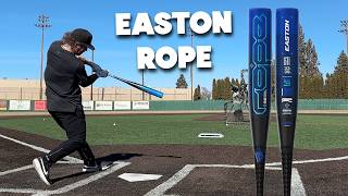 Hitting with the EASTON ROPE  BBCOR Baseball Bat Review [upl. by Nagah]