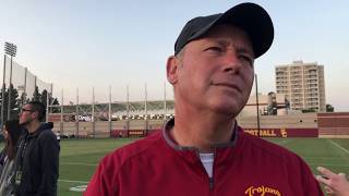 USC DC Clancy Pendergast breaks down Notre Dame offense [upl. by Mundt]