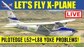 X Plane 11 PilotEdge LIVE Stream Oceano To New Cuyama YOKE PROBLEMS [upl. by Aibun536]