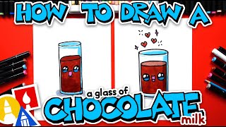 How To Draw A Glass Of Chocolate Milk [upl. by Anahs]