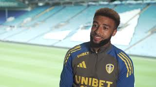 First interview  Jayden Bogle at Leeds United [upl. by Lasko]