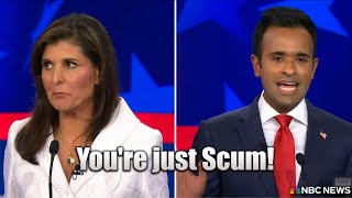 Nikki Haley Calls Vivek Ramaswamy Scum During GOP Debate [upl. by Grose]