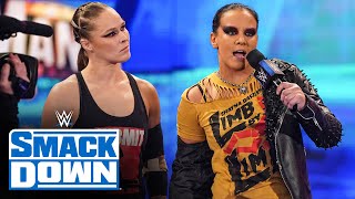 Ronda Rousey amp Shayna Baszler emerge to size up their competition SmackDown March 24 2023 [upl. by Ordnazil]