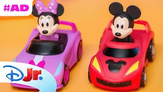 AD  Mickeys Ready to Race Garage Playset Toy Play 🏎️  Mickey Mouse  disneyjr [upl. by Lamprey788]