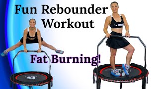 Rebounder workout beginner Weight Loss exercise Low Impact Fat Burning Mini Trampoline Fitness [upl. by Agn]