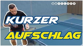 Wie mache ich einen kurzen Aufschlag Short Service Table Tennis  Tischtennis Helden [upl. by Notsirb53]