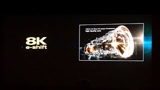 JVC 8K Projector Demo  How 8K eshift Works  CEDIA 2018 San Diego [upl. by Colly]