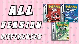 All Version Differences in Pokemon Ruby Sapphire amp Emerald [upl. by Phaedra]