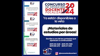 YA ESTÁN DISPONIBLES  MATERIALES POR ÁREA CONCURSO DE OPOSICIÓN DOCENTE FOCALIZADO 2024 [upl. by Llenrahc]