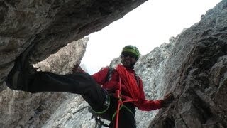 Klettern Drei Zinnen  Normalweg IV CLIMBING ACTION Tre Cime [upl. by Diane-Marie]