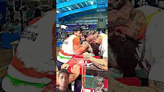 IRAN Ak 47 attitude VS INDIA biceps king attitude  armwrestling forearms ak47 [upl. by Serolod]