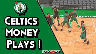 5 Celtics Money Plays For Open 3s   NBA 2K23 Playbook Tutorial [upl. by Eylk]