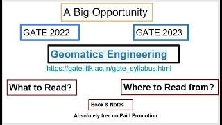 Geomatics Engineering for GATE 2023। Free Course amp Books। GE Syllabus। Step by Step Preparation tips [upl. by Leanora]