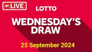 The National Lottery Lotto Draw Live Results from Wednesday 25 September 2024  lotto Results live [upl. by Retsof]