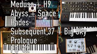 No sequencing jam Dreadbox Polyend Medusa Abyss Hades Subsequent 37 Korg Prologue PO32 [upl. by Mallon902]