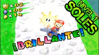 Todos Los Soles Del Nivel 1 Super Mario Sunshine Monte Bianco [upl. by Pfister628]