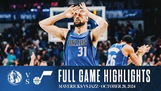 Dallas Mavericks Highlights vs Utah Jazz  October 28 2024 [upl. by Folsom429]