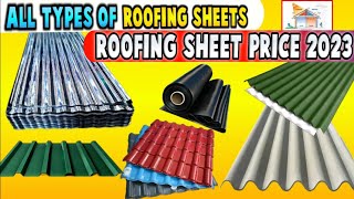 All Types of Roofing Sheets Price in 2023  Best Quality Roofing Sheet [upl. by Subocaj]