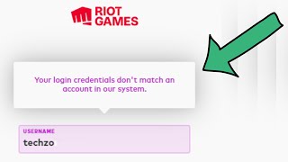 Fix your login credentials dont match an account in our system valorantleague of legends [upl. by Brandice]