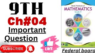 Class 9 Chapter 4 Important Questions  Class 9 Maths Imp Q  Class 9 Imp 2024  Imp Q for papers [upl. by Aggappora628]