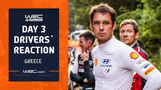 Day 3 Drivers Reaction  WRC EKO Acropolis Rally Greece 2023 [upl. by Calisa]