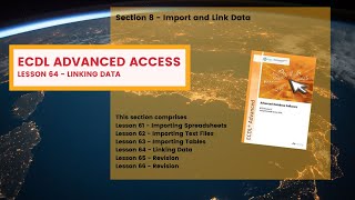 ECDL Advanced ACCESS Lesson 64 Linking Data [upl. by Maurie]