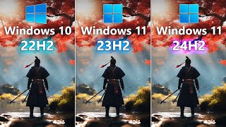 Windows 11 24H2 vs Windows 11 23H2 vs Windows 10 22H2  Gaming in 2024 [upl. by Clovah]