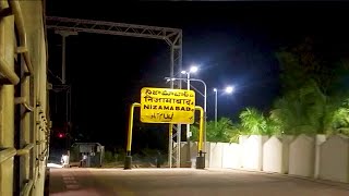 Nizamabad Railway Station From Train  Night View  Telangana [upl. by Larrie]