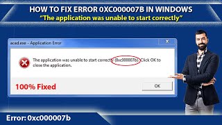 How to fix Error 0xc000007b in Windows the application was unable to start correctly fix this issue [upl. by Gebelein34]