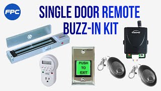 Single Door Buzzin kit with Maglock Wireless Receiver and Remote Digital Programmable Timer [upl. by Aivan]