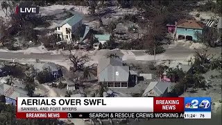 NBC2 IAN RECOVERY  An aerial view of Sanibel and Fort Myers [upl. by Soracco]