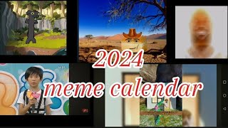 2024 MEME CALENDAR Jan  Sep [upl. by Roe934]