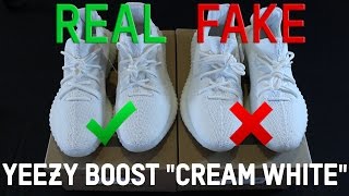 YEEZY BOOST 350 V2 CREAM WHITETRIPLE WHITE  Real Vs Fake LEGIT CHECK [upl. by Fara]