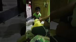 Baloon needling by  bapun funny vdo [upl. by Osugi]