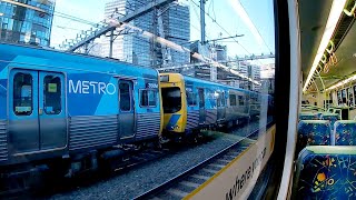 Early morning ride over the Flinders St Viaduct  January 2022 [upl. by Cowles224]